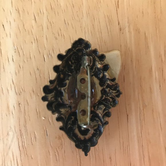 Victorian Angel Cherub Pin Brooch Handmade Vintage - Picture 8 of 8